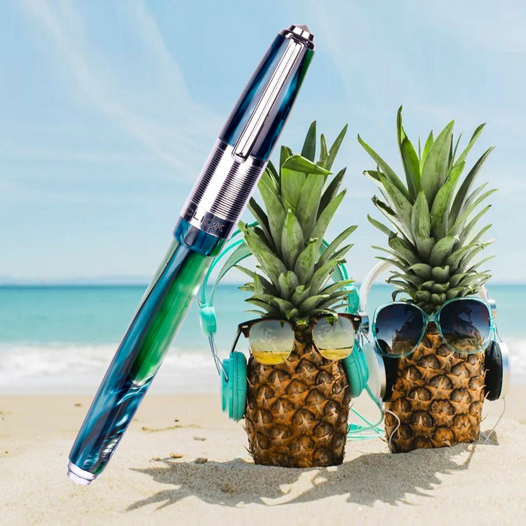 Click Retro Green Blue CT Fountain Pen CLK2100GBU