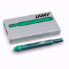 Lamy T10 Ink Cartridge (Green - Pack of 5) 1611478