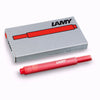 Lamy T10 Ink Cartridge (Red - Pack of 5) 1602076