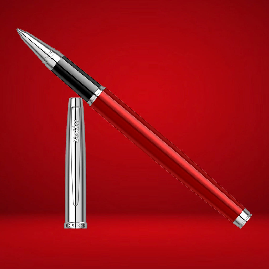 Scrikss Metropolis 800 Red Chrome CT Roller Ball Pen 81980