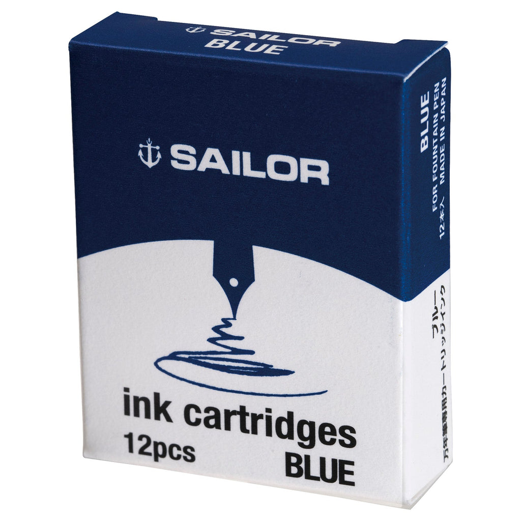 Sailor Dye Ink Cartridge (Blue - Pack of 12) 13-0404-130