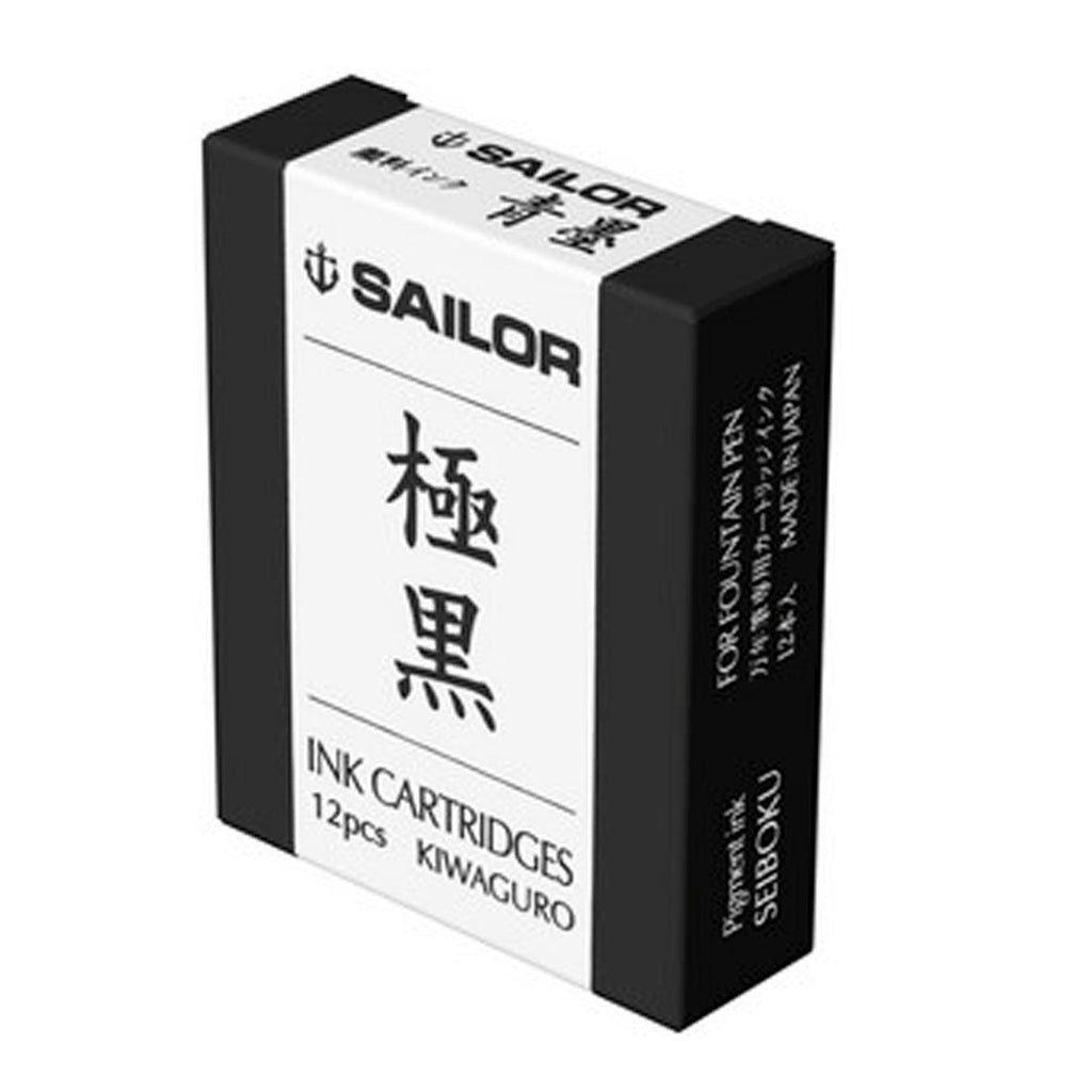 Sailor Pigment Ink Cartridge (Kiwaguro - Pack of 12) 13-0604-120