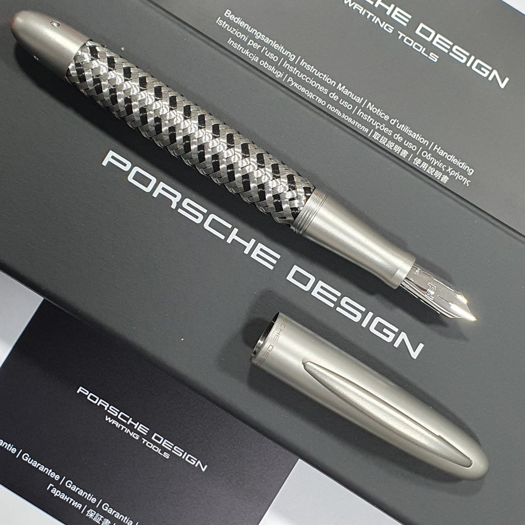 Porsche Design TecFlex Steel/Black Fountain Pen