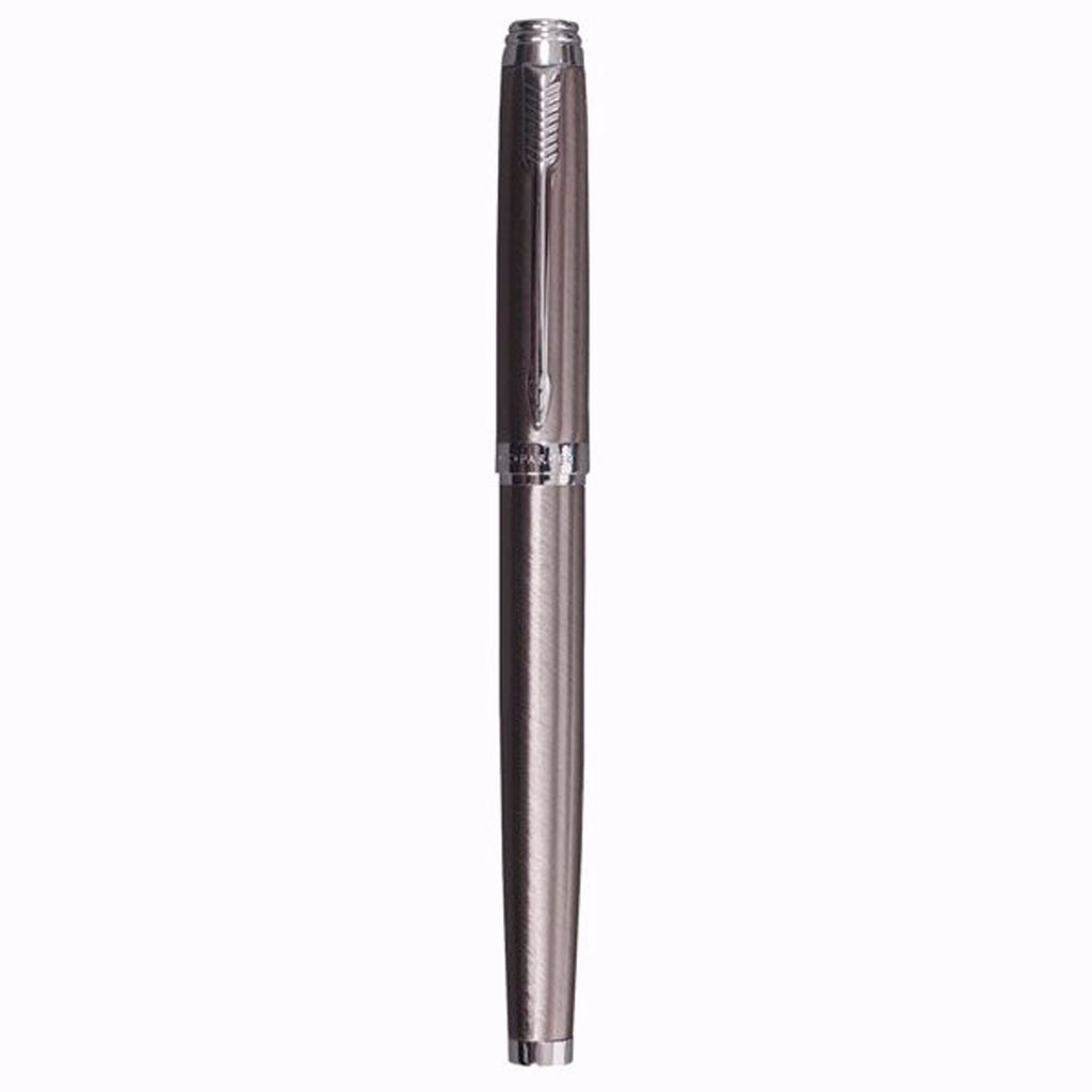 Parker Classic Ballpoint Pen Stainless Steel Silver Body Blue Ink With A  gift Box